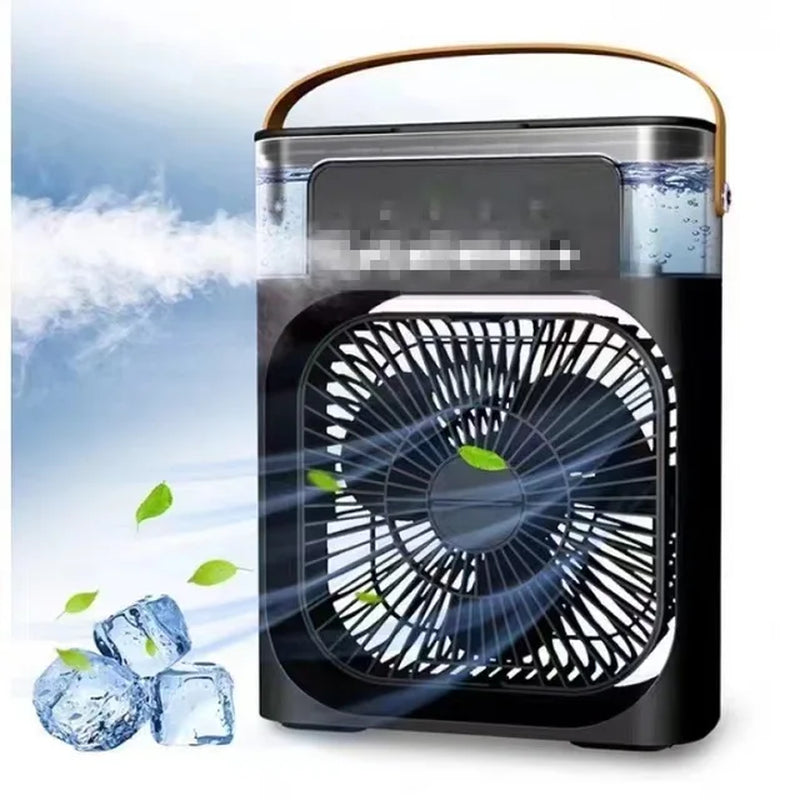 Portable Fan Air Conditioners USB Electric Fan LED Night Light Water Mist Fun 3 in 1 Air Humidifie for Home